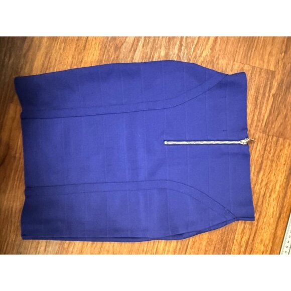 Guess Royal Blue Bandage Skirt Mini Skirt Pencil Skirt Size Medium Stretch - Picture 2 of 9